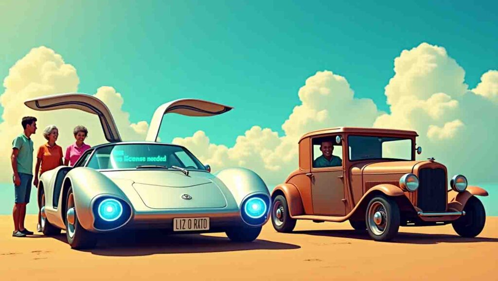 évolution surprenante des voitures sans permis